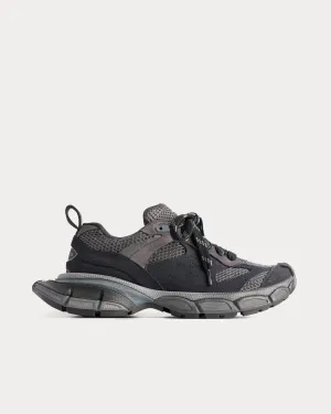 3XL Mesh & Suede-Like Dark Grey Low Top Sneakers