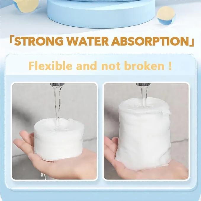 5 Pcs Disposable Bath Towels Tablets,55 x 27 inch Disposable Towels for Travel,Water Absorption Strong,Suitable for Hiking,Camping, Beach,Swimming and Traveling- Portable Light and Reusable