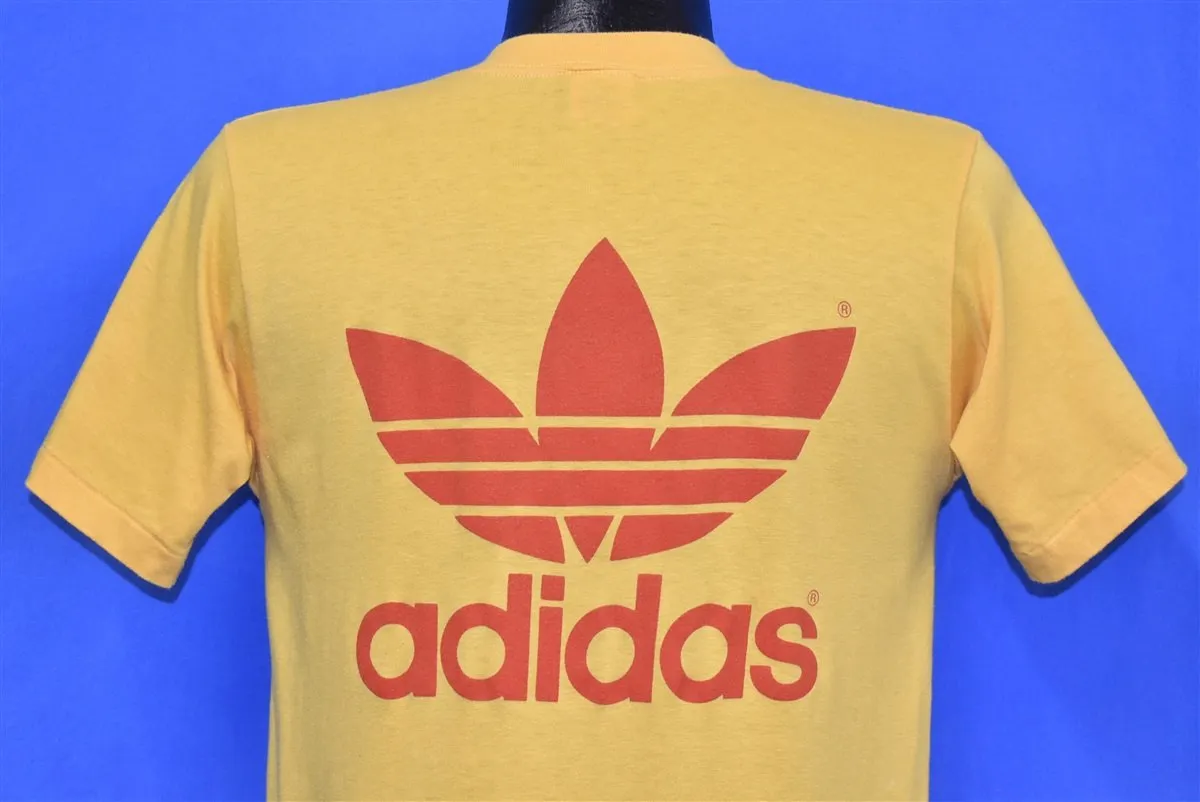 80s Adidas Trefoil Logo 2 Sided t-shirt Medium