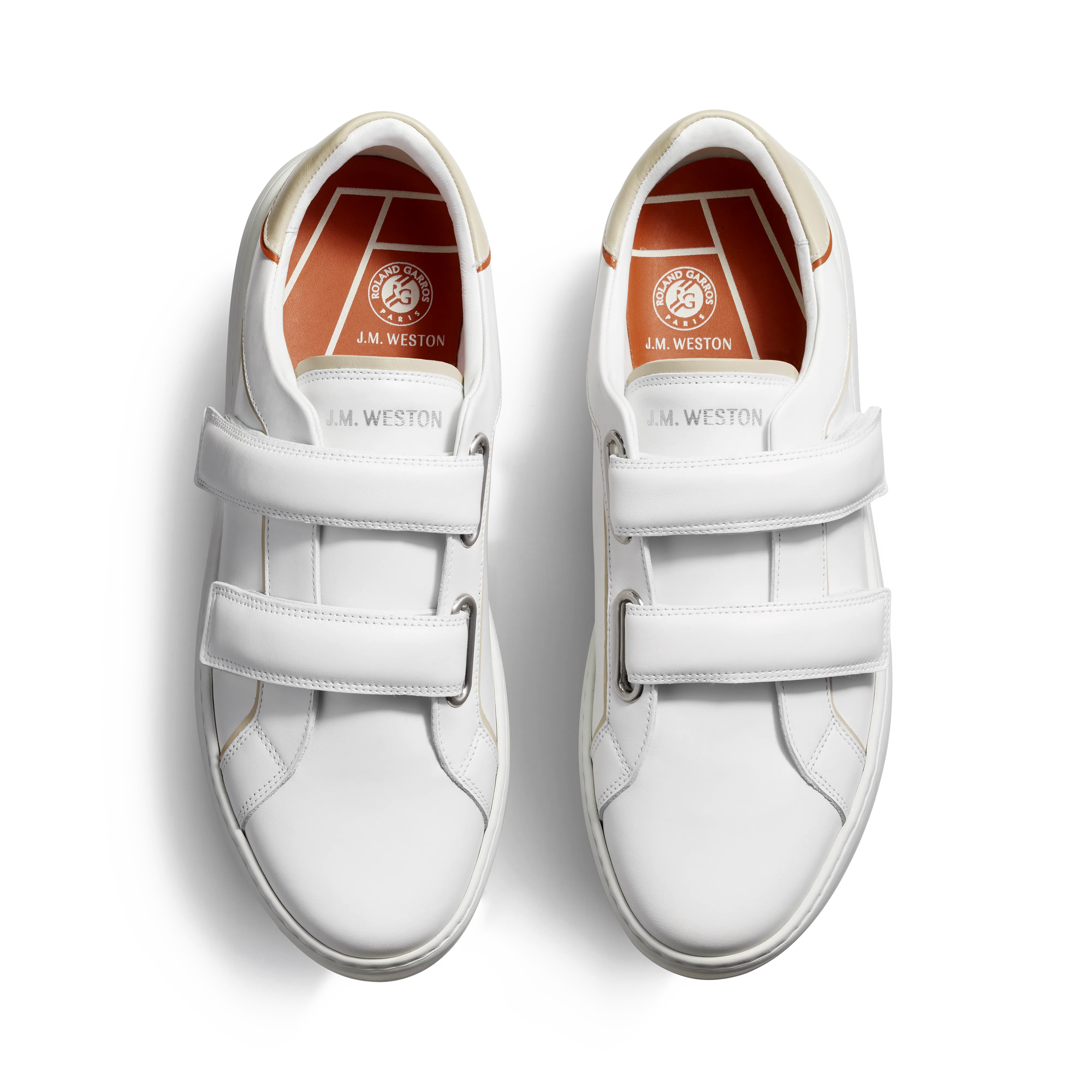 Basket On Time Roland-Garros [cuir lisse blanc]