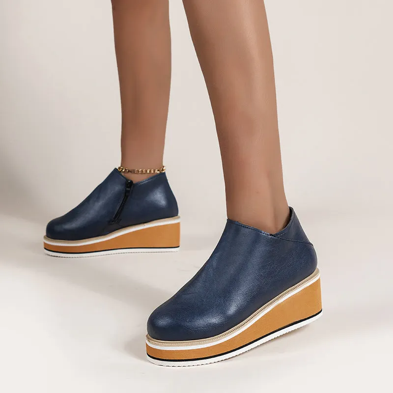 Belifi Women's Chelsea Boots with Thick Platform Wedge Heels