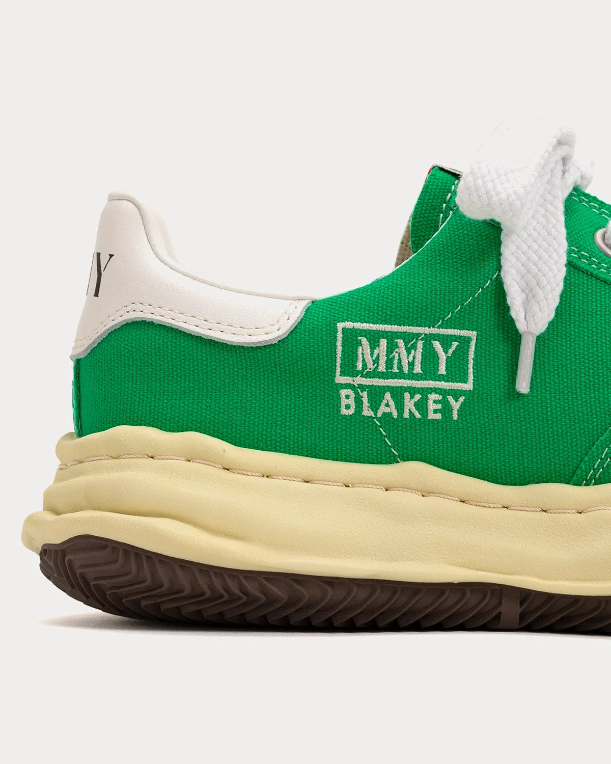 Blakey Vintage-Like Original Sole Canvas Green Low Top Sneakers