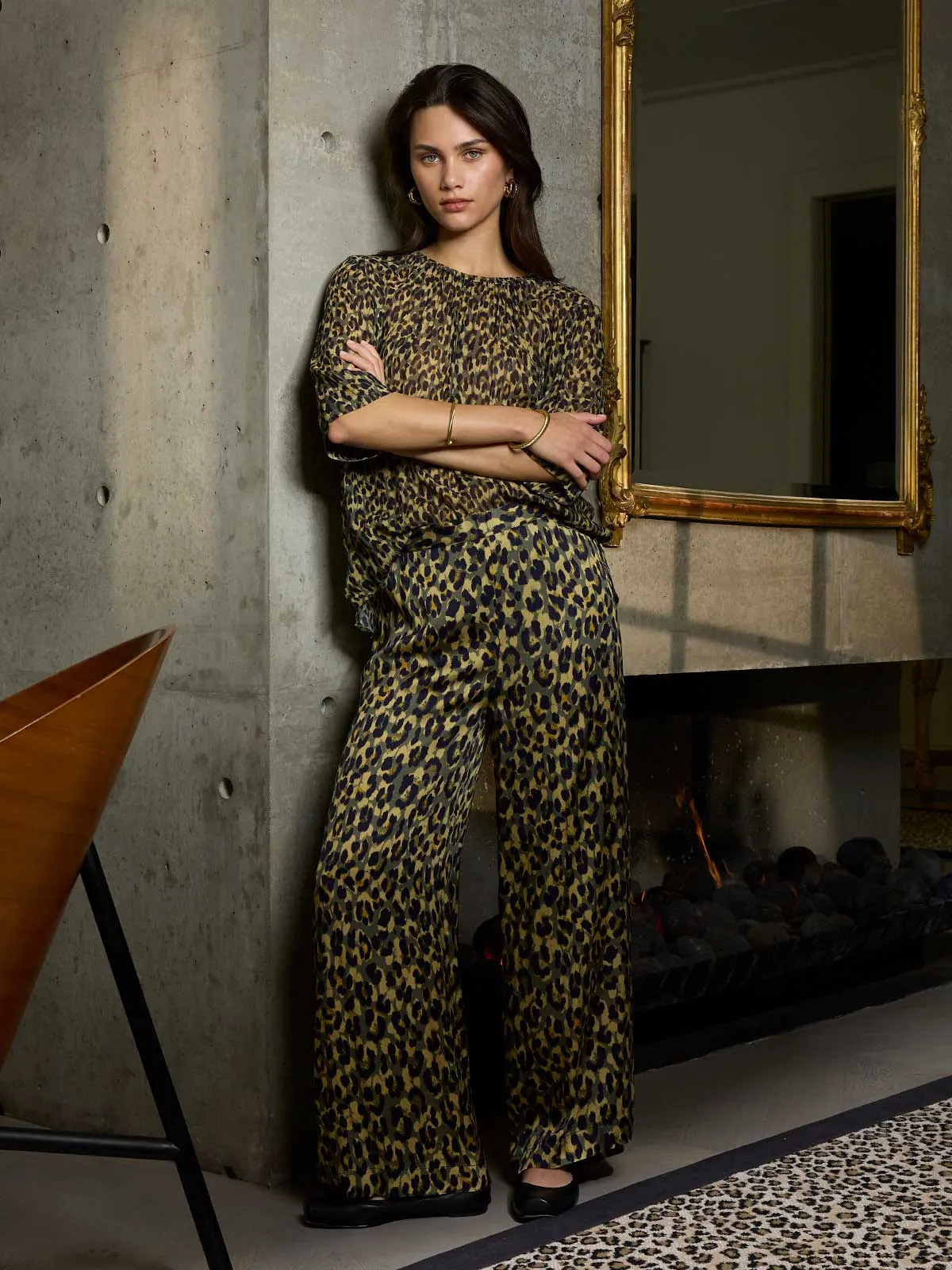 Carrie Leopard Pant Sills