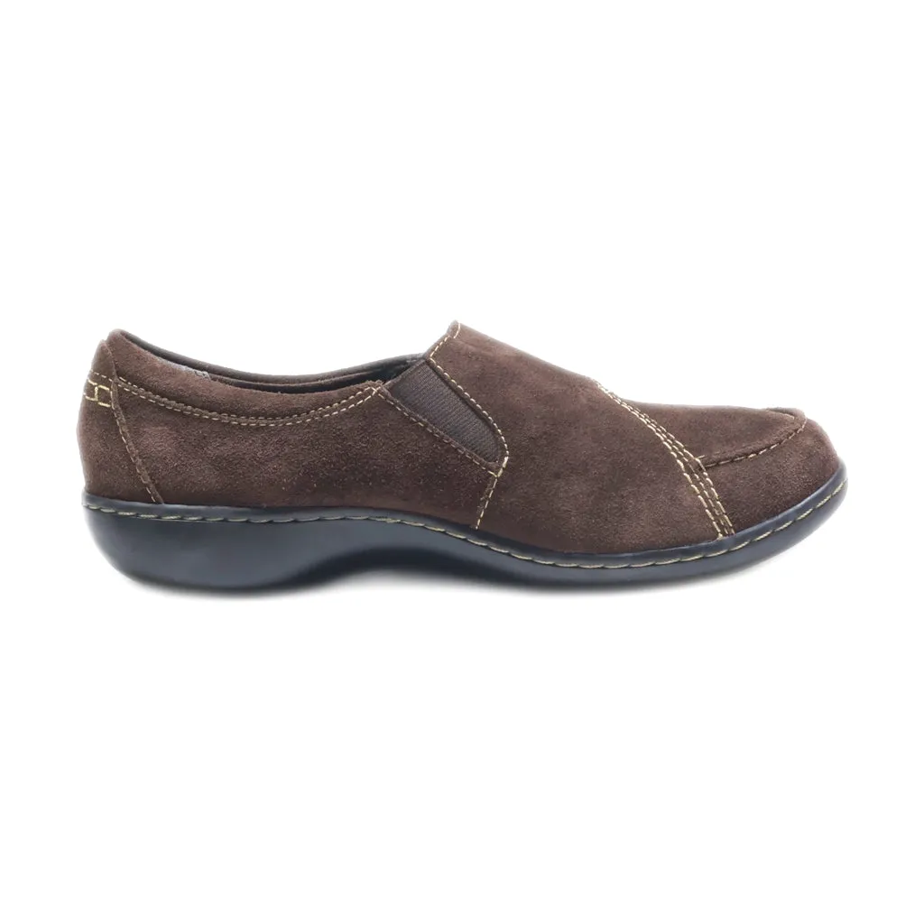 Clarks Flat Shoes Suede Brown Colour For Women