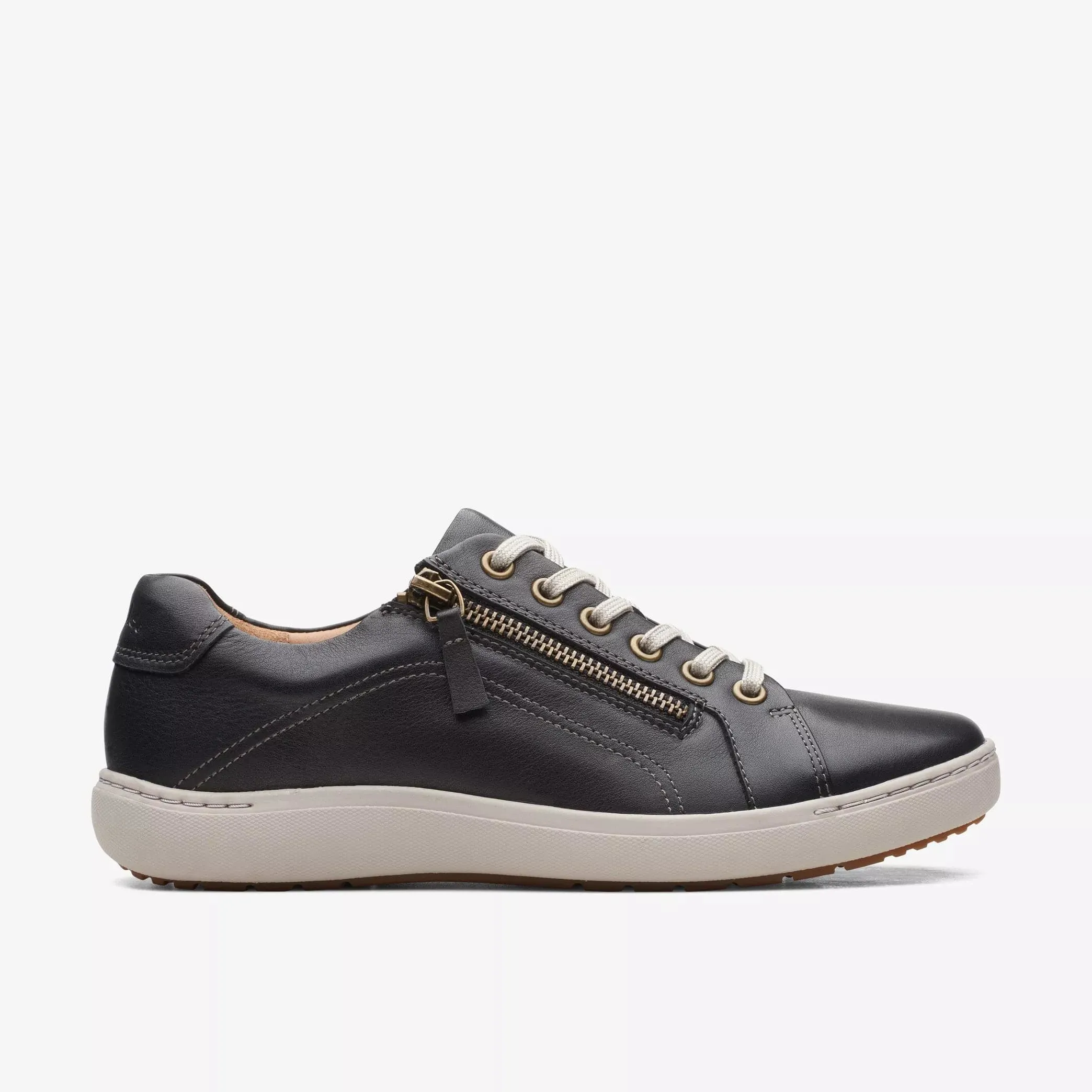 Clarks Women's Nalle Lace Sneakers- Black Leather