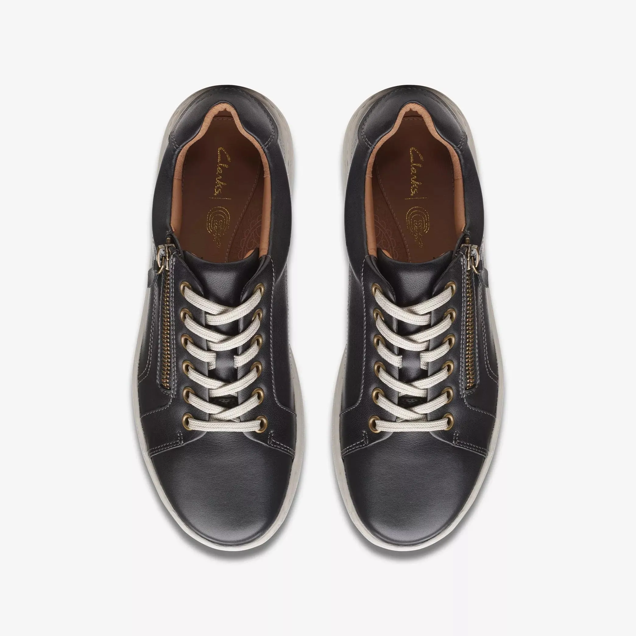 Clarks Women's Nalle Lace Sneakers- Black Leather