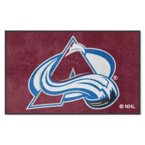 Colorado Avalanche 4X6 High-Traffic Mat with Durable Rubber Backing - Landscape Orientation