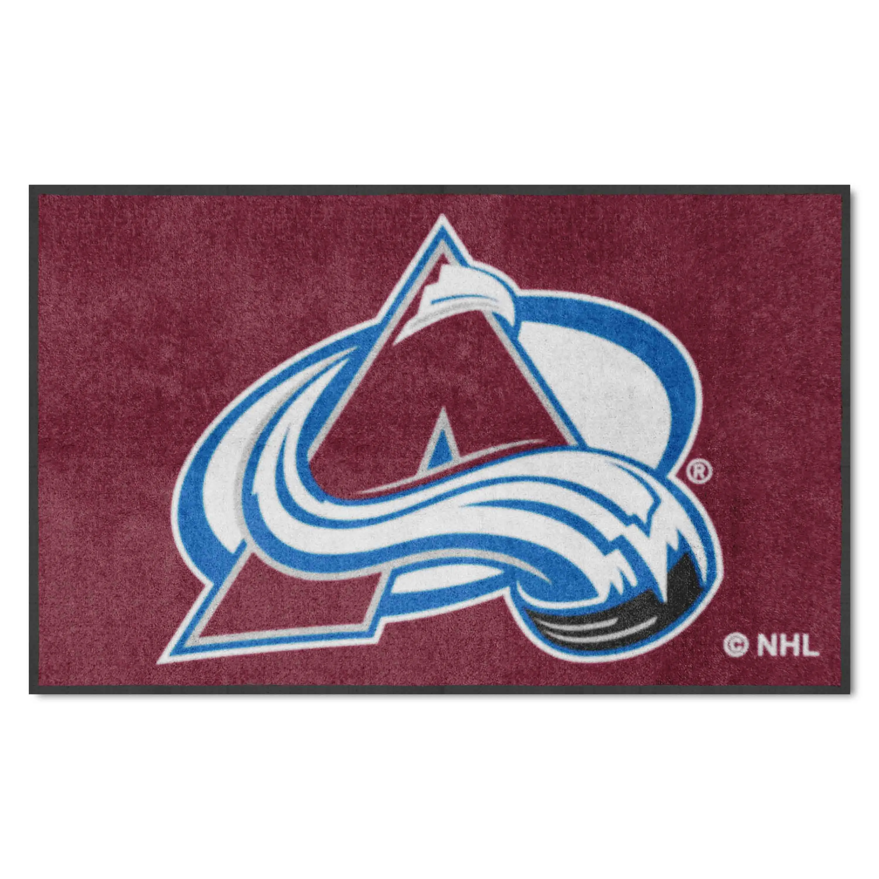 Colorado Avalanche 4X6 High-Traffic Mat with Durable Rubber Backing - Landscape Orientation