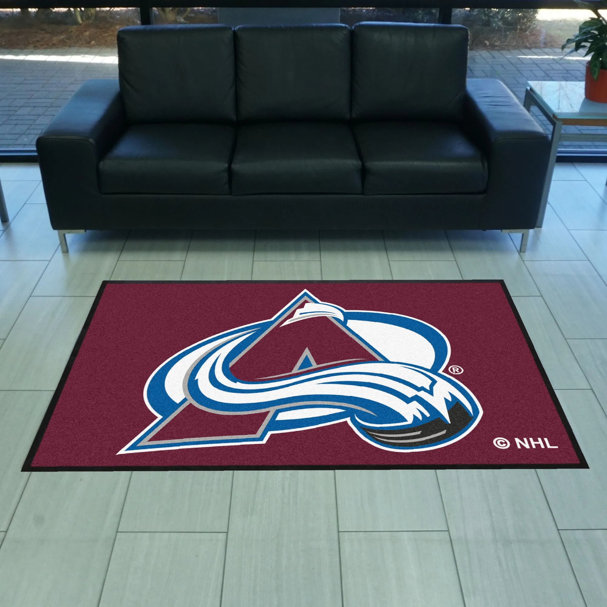 Colorado Avalanche 4X6 High-Traffic Mat with Durable Rubber Backing - Landscape Orientation