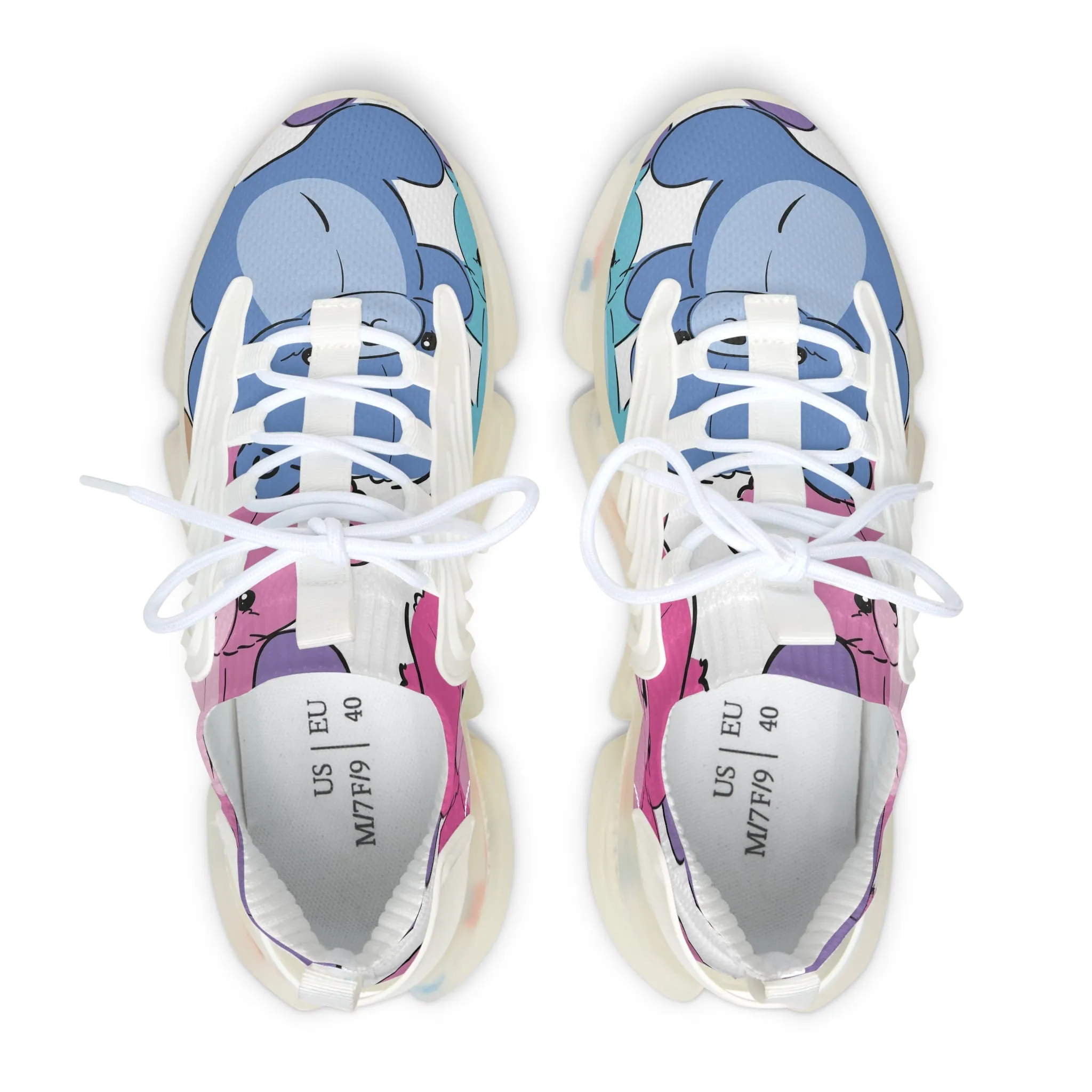 Colored Teddy Bears Women's Mesh Sneakers