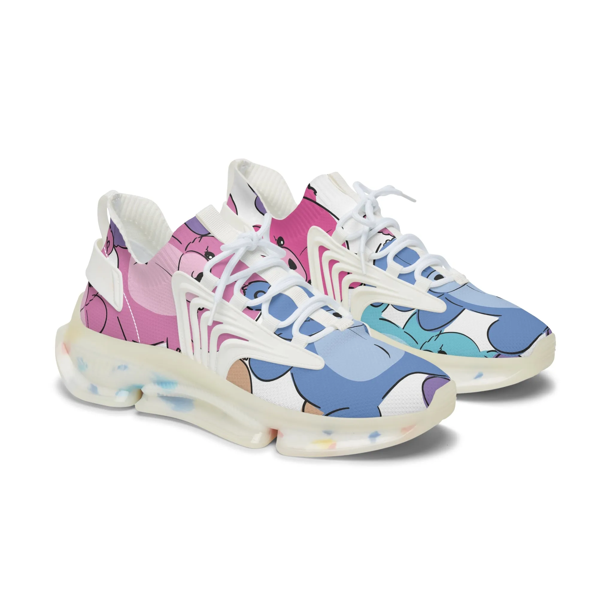 Colored Teddy Bears Women's Mesh Sneakers