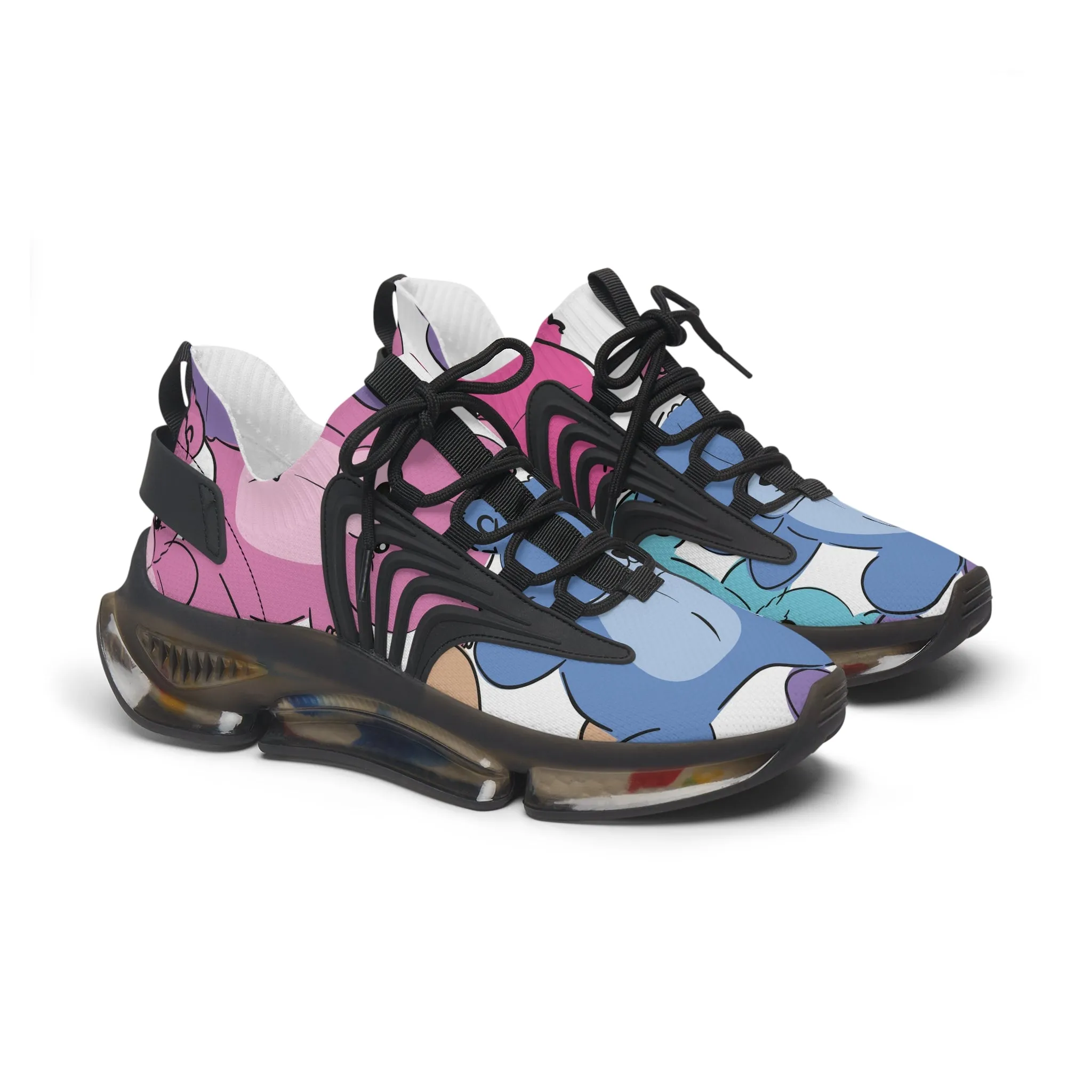 Colored Teddy Bears Women's Mesh Sneakers