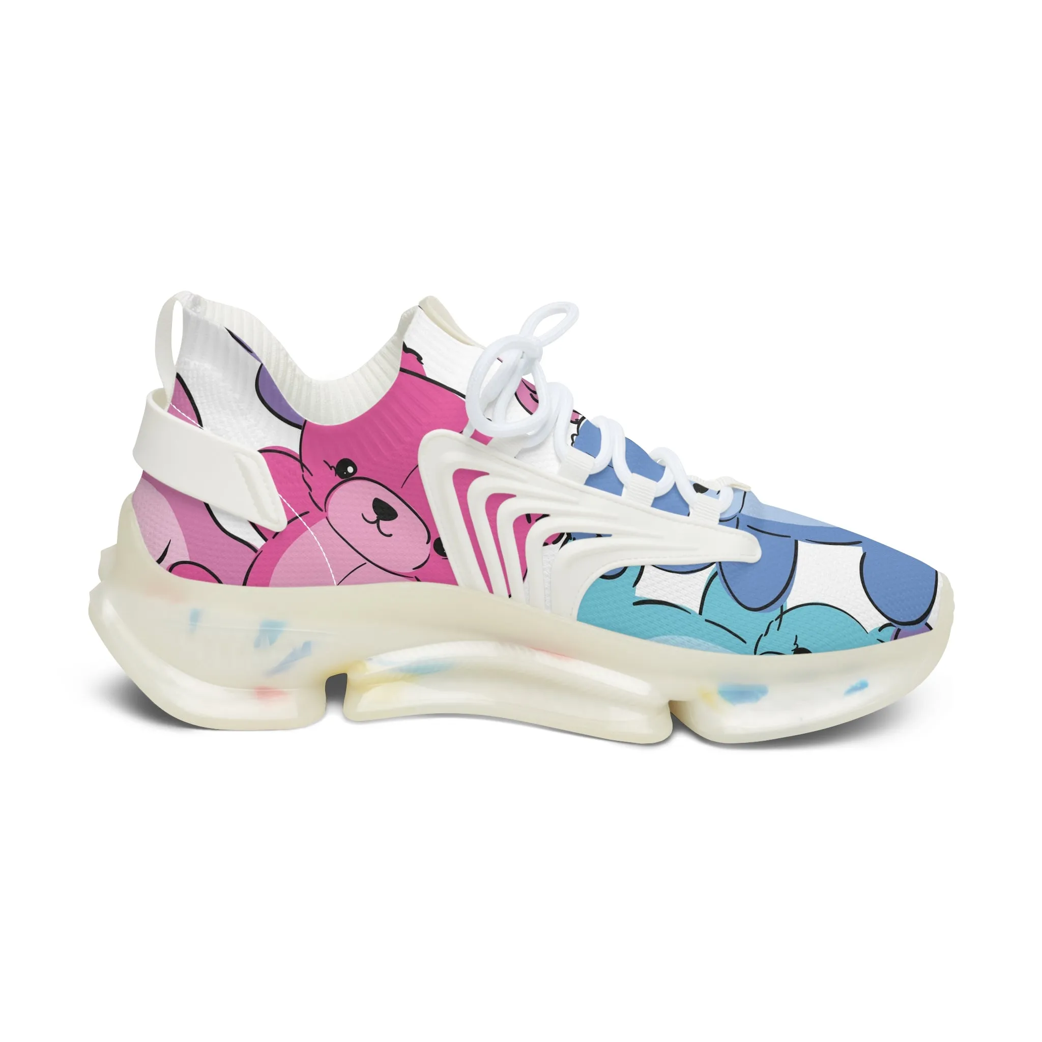 Colored Teddy Bears Women's Mesh Sneakers