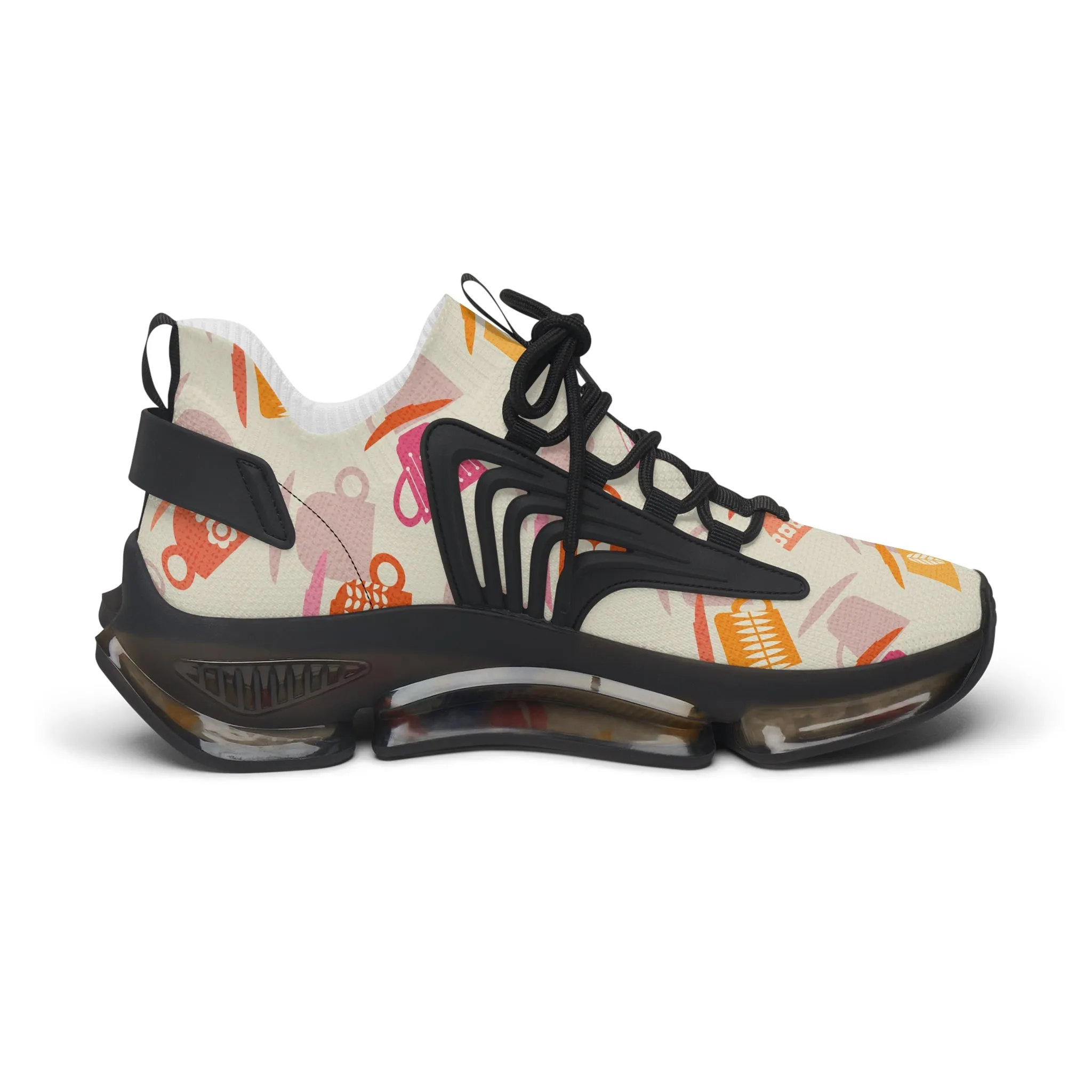 Colorful Coffee Cup Women's Mesh Sneakers
