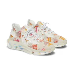Colorful Coffee Cup Women's Mesh Sneakers