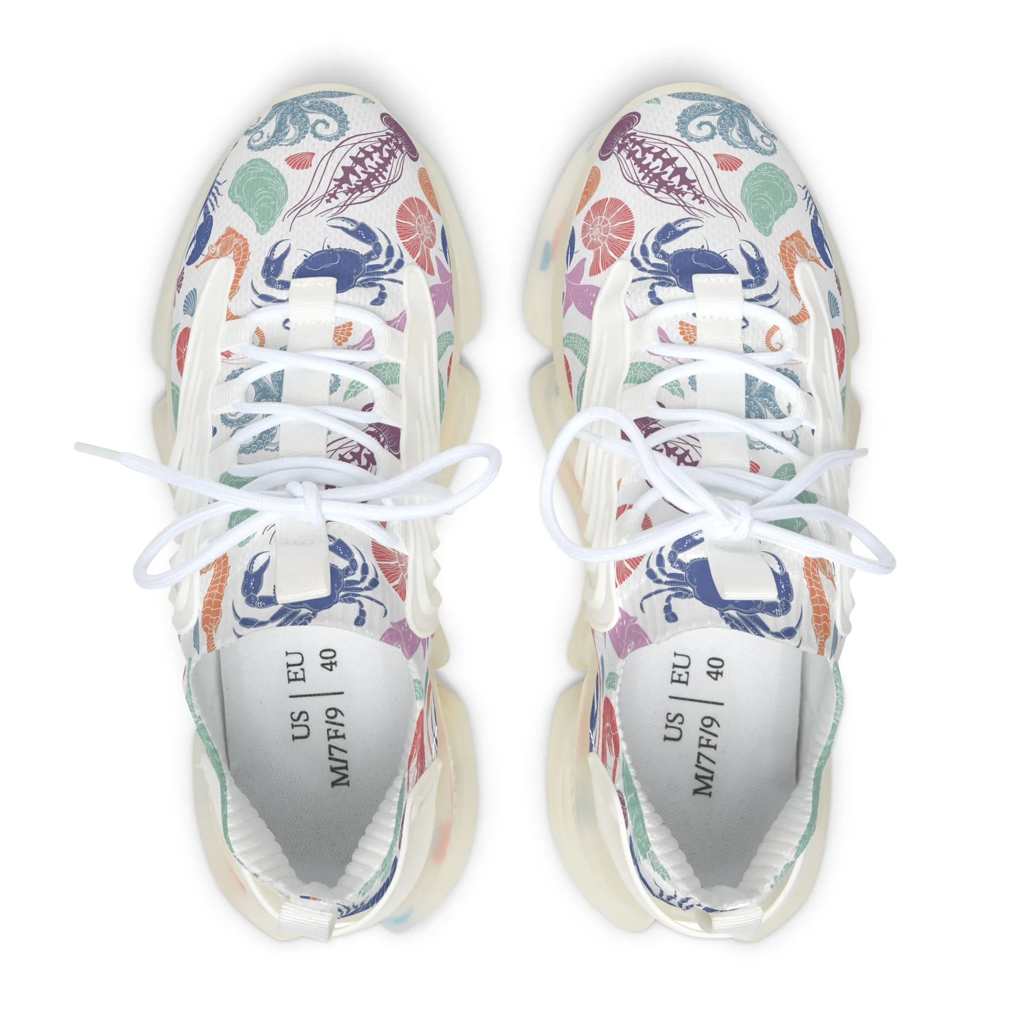 Colorful Octopus Women's Mesh Sneakers