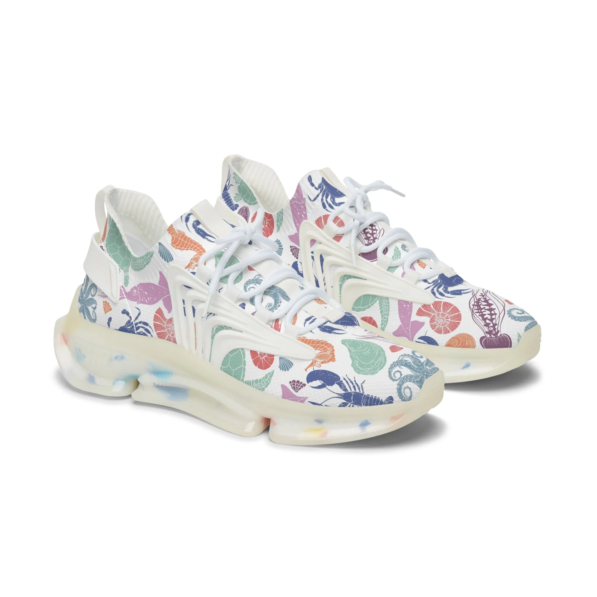 Colorful Octopus Women's Mesh Sneakers