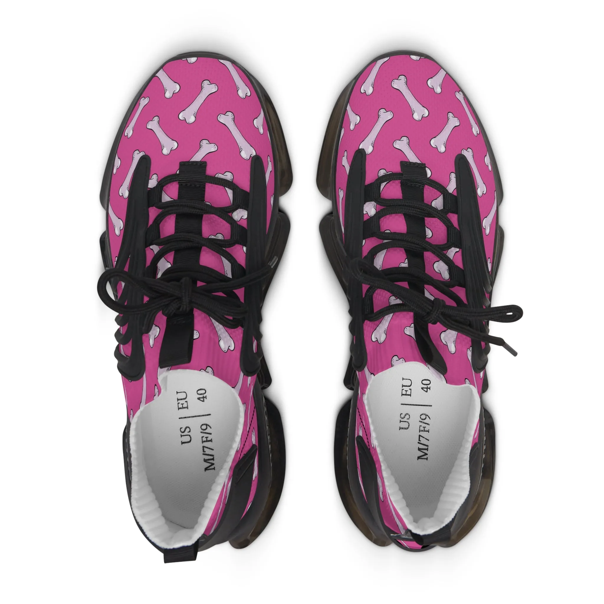 Cute White Bones Women's Mesh Sneakers