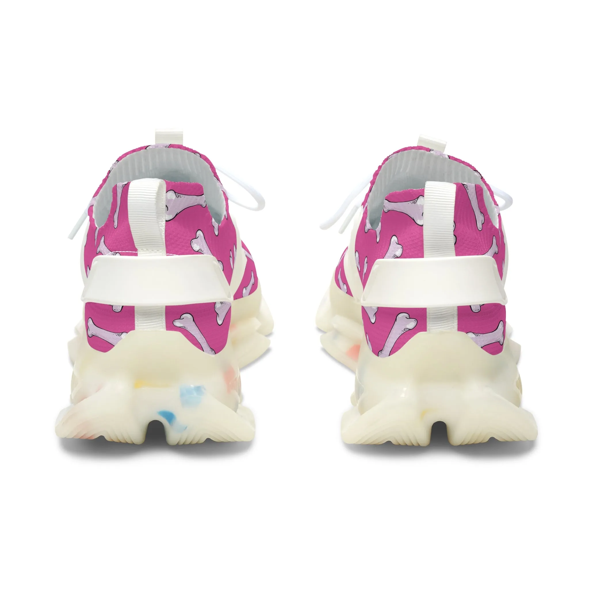 Cute White Bones Women's Mesh Sneakers