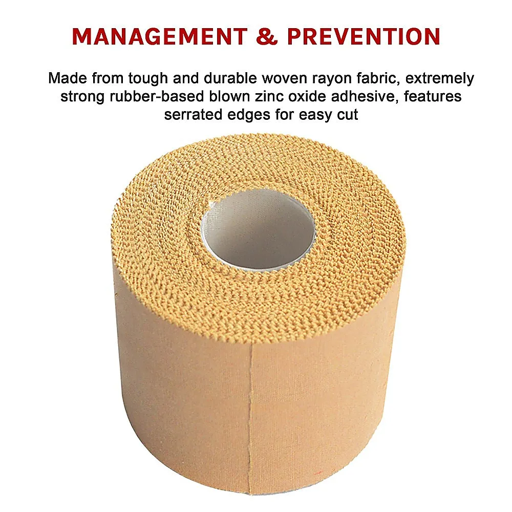 Durable Rayon Sports Strapping Tape 50mm x 13.7m - 3 Rolls