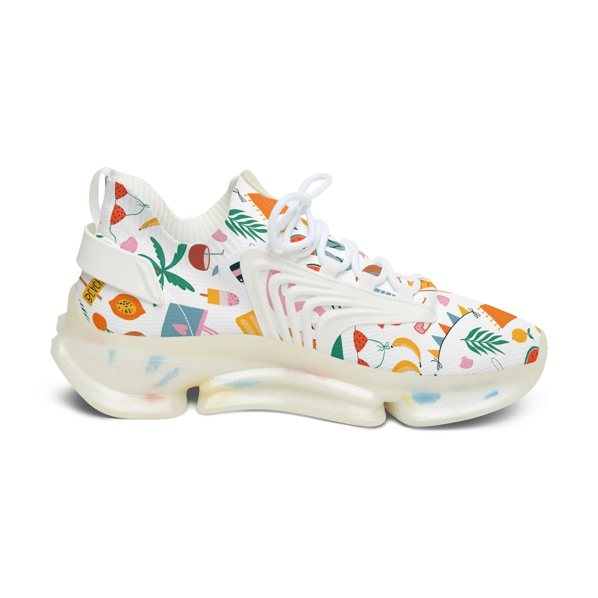 Flamingo Beach Set Women's Mesh Sneakers
