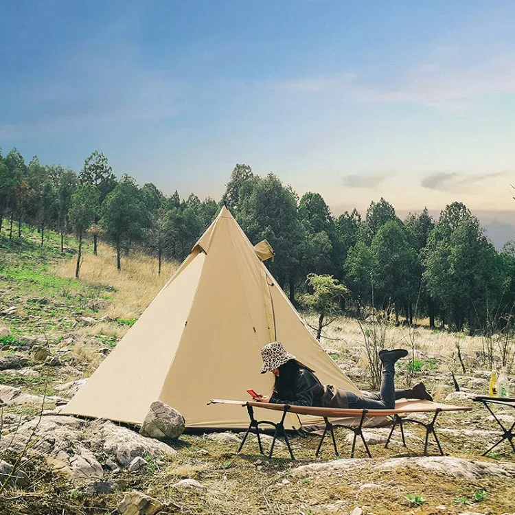 Folding Aluminum Camping, Fishing, and Beach Bed, Lightweight and Durable (Khaki)