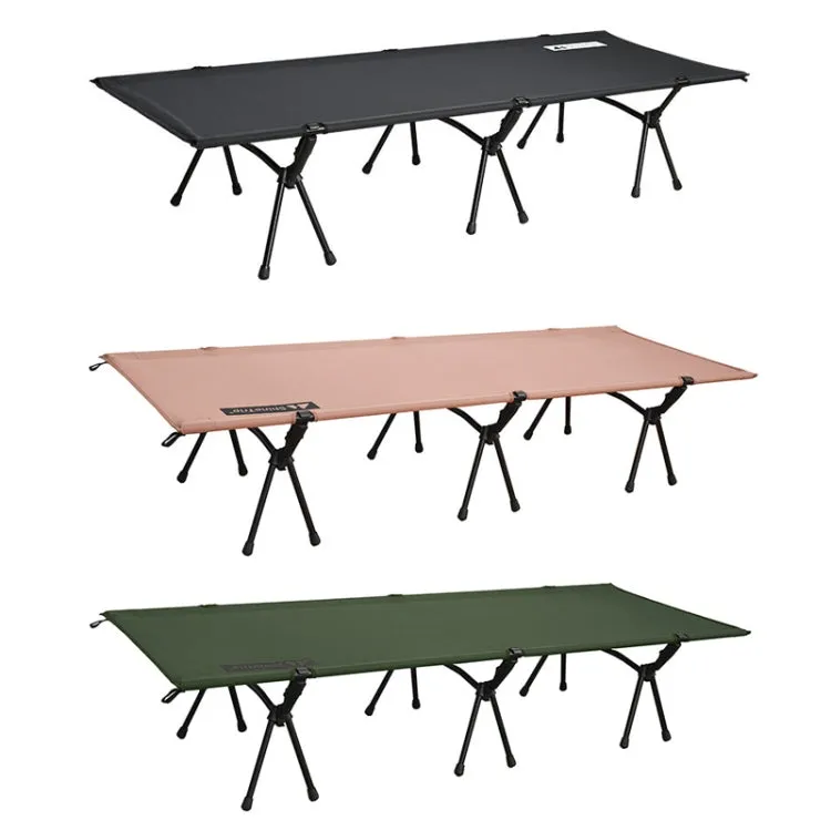 Folding Aluminum Camping, Fishing, and Beach Bed, Lightweight and Durable (Khaki)