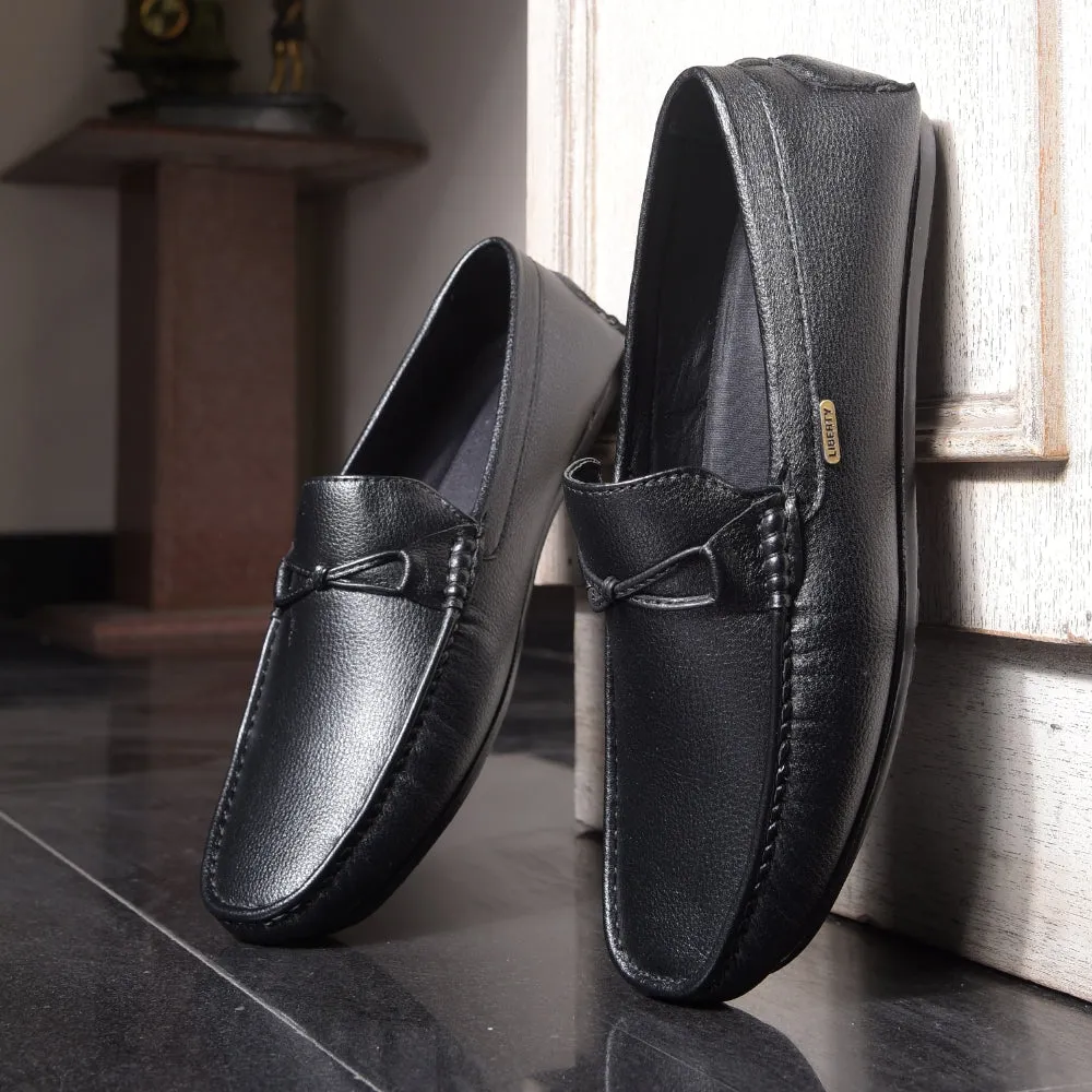 Fortune Black Formal Loafers For Men AVL-5 By Liberty