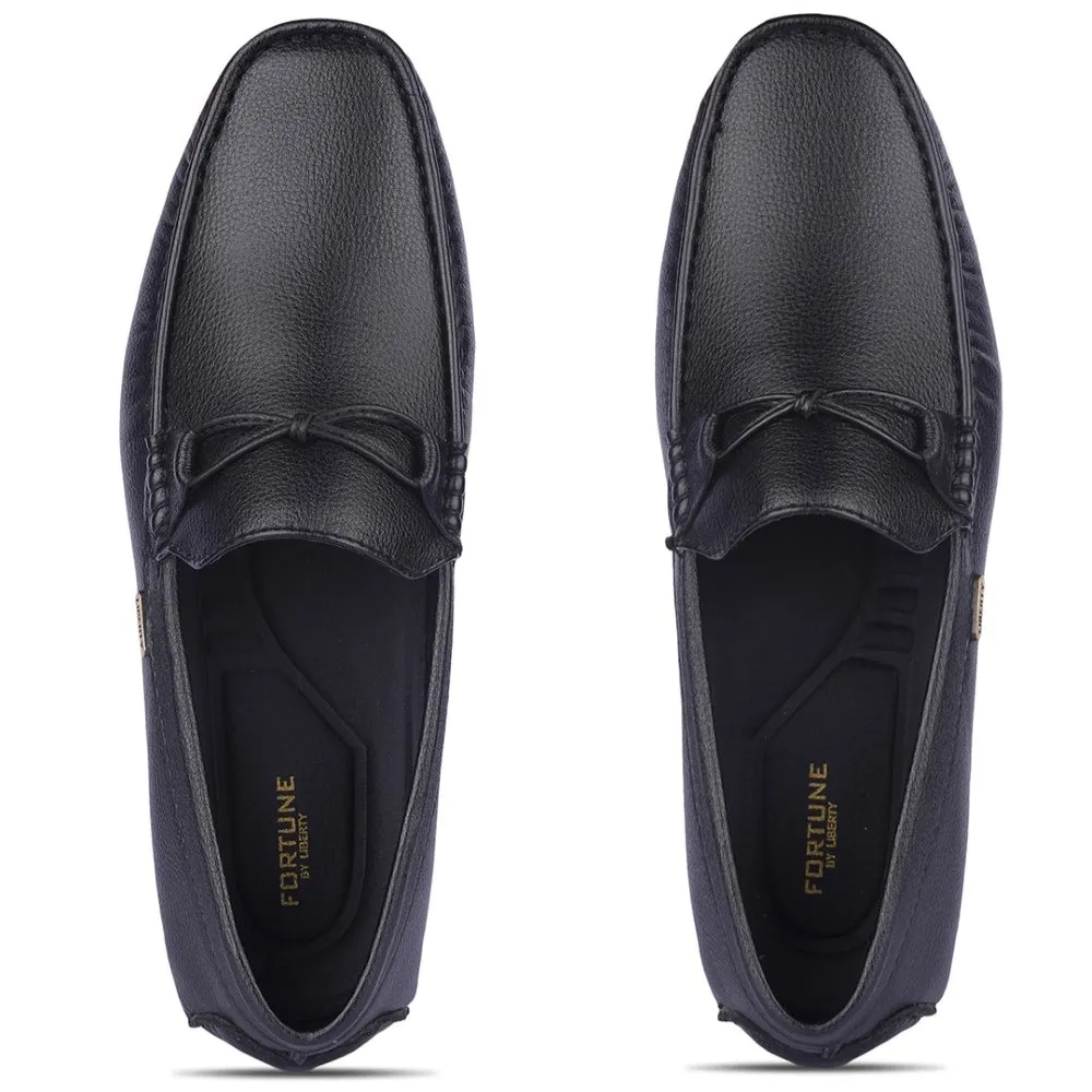 Fortune Black Formal Loafers For Men AVL-5 By Liberty
