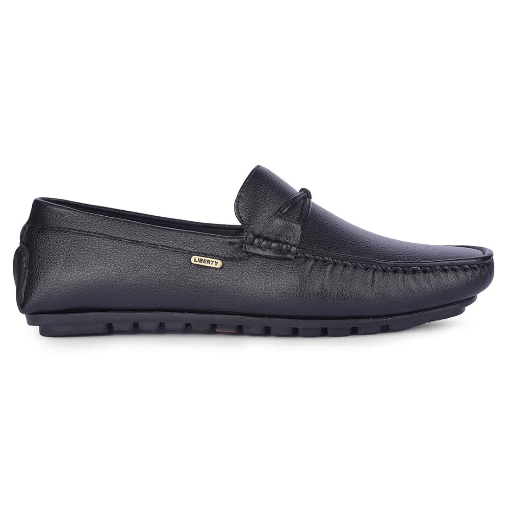 Fortune Black Formal Loafers For Men AVL-5 By Liberty