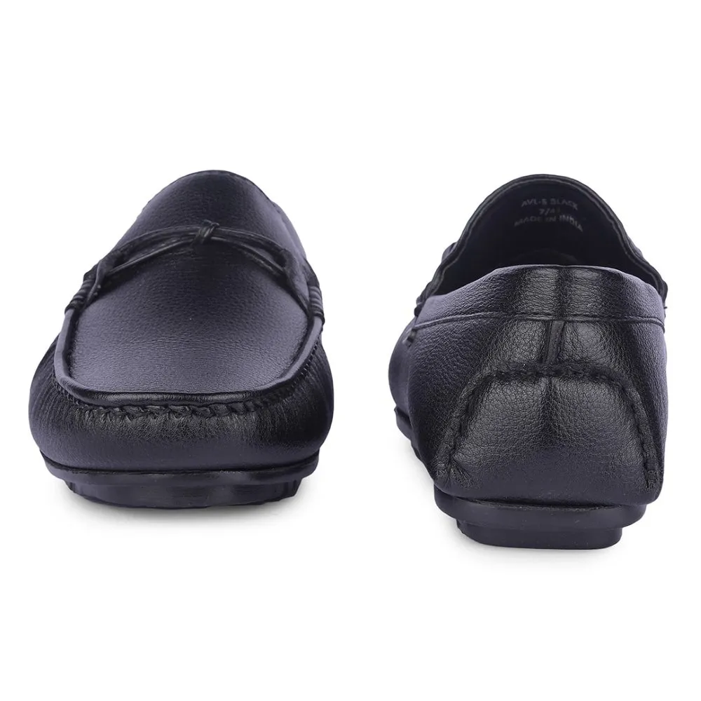 Fortune Black Formal Loafers For Men AVL-5 By Liberty