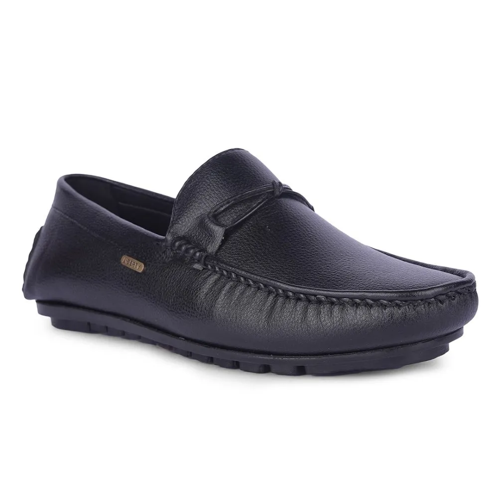 Fortune Black Formal Loafers For Men AVL-5 By Liberty