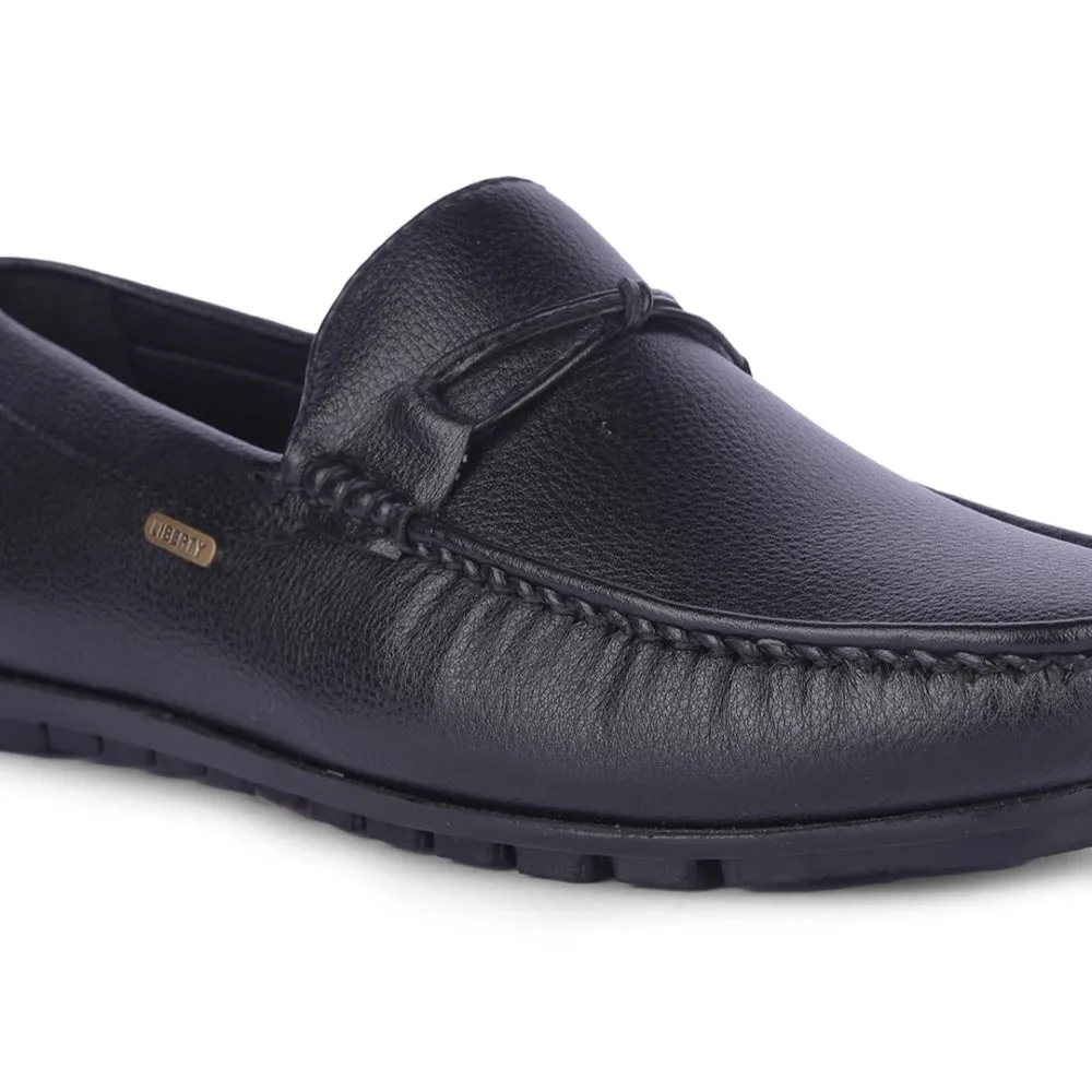 Fortune Black Formal Loafers For Men AVL-5 By Liberty