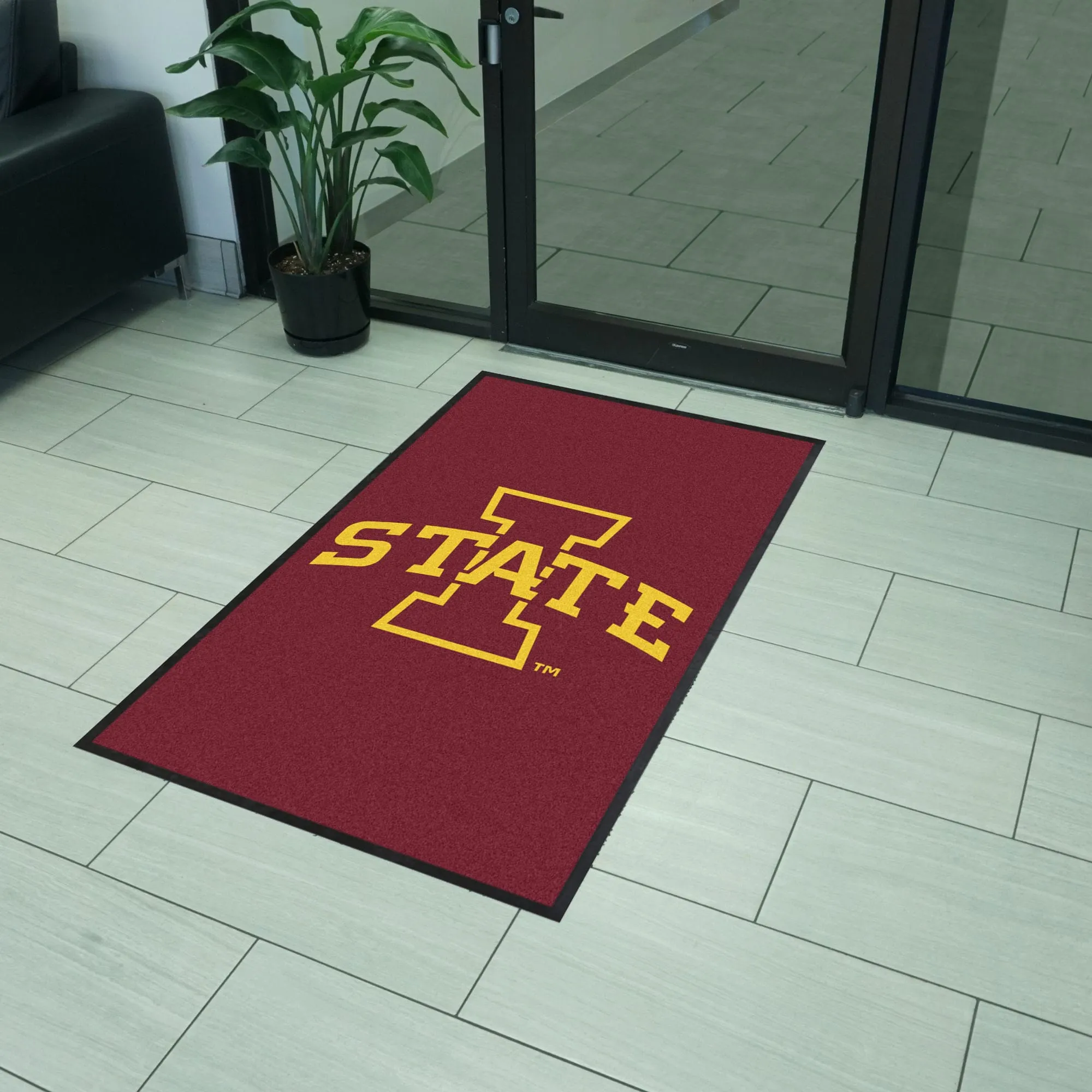 Iowa State 3X5 High-Traffic Mat with Durable Rubber Backing - Portrait Orientation