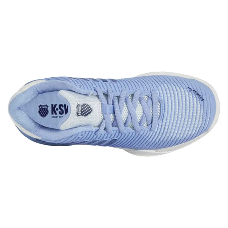 K-Swiss Hypercourt Express 2 Bright White, Open Air, & Estate Blue Women's Tennis Shoes