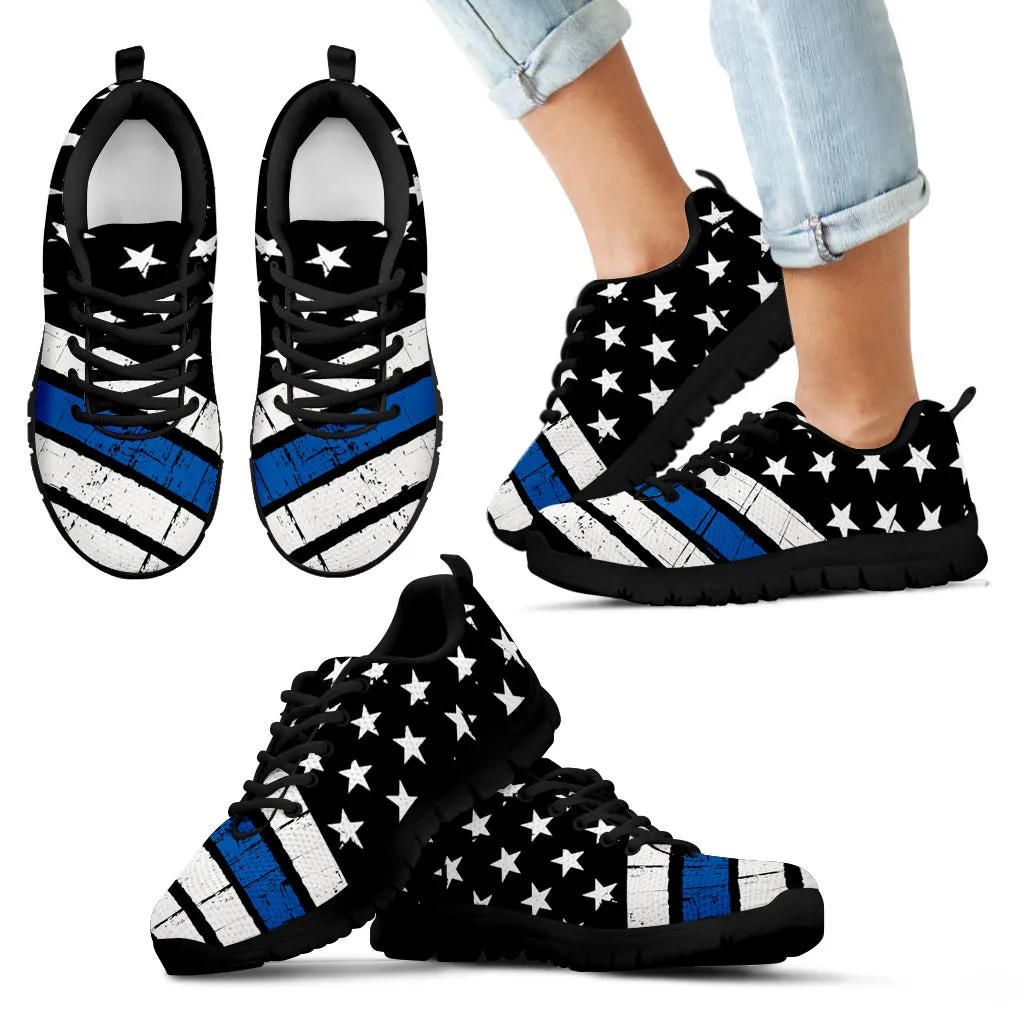 Kid's - Thin Blue Line American Flag Sneakers