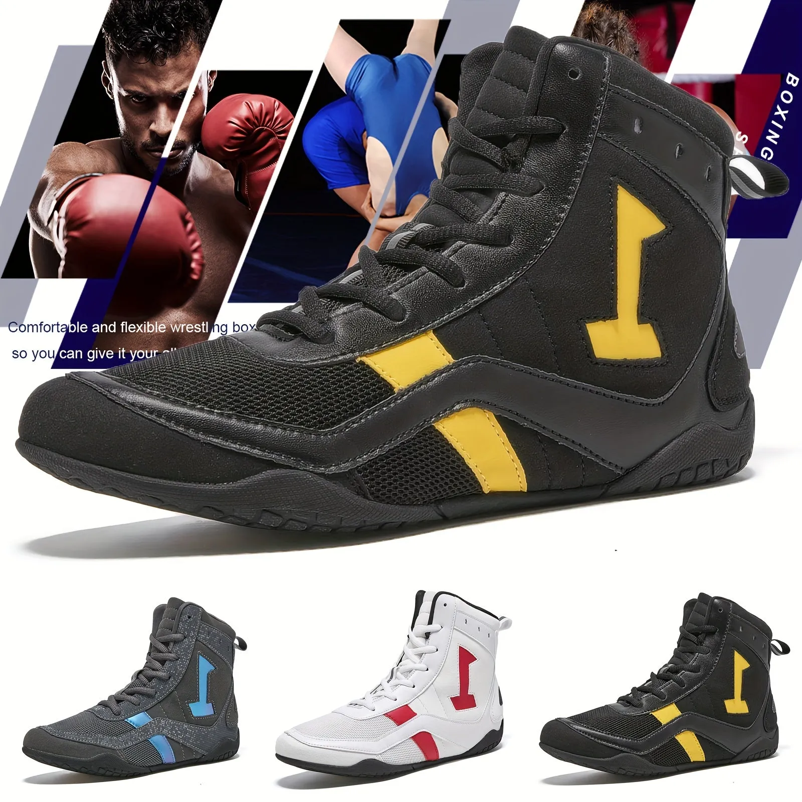 Men's High Top Stylish Boxing Shoes | Perfect For Boxing Competition