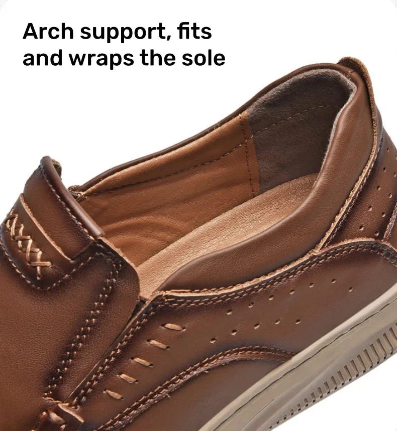 Mitchell Shoes Men's Comfortable Genuine Leather Orthopedic Loafers