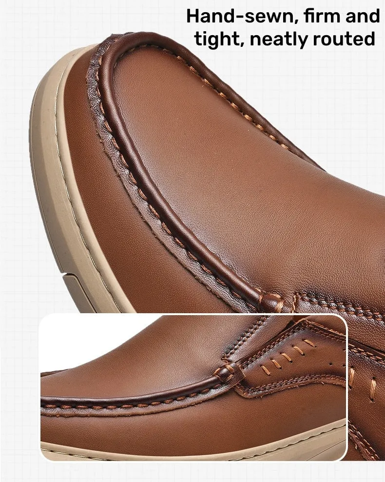 Mitchell Shoes Men's Comfortable Genuine Leather Orthopedic Loafers