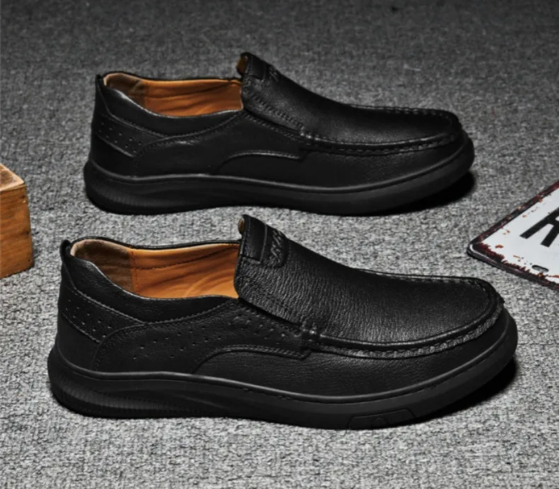Mitchell Shoes Men's Comfortable Genuine Leather Orthopedic Loafers