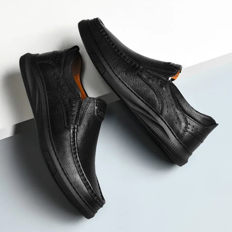 Mitchell Shoes Men's Comfortable Genuine Leather Orthopedic Loafers