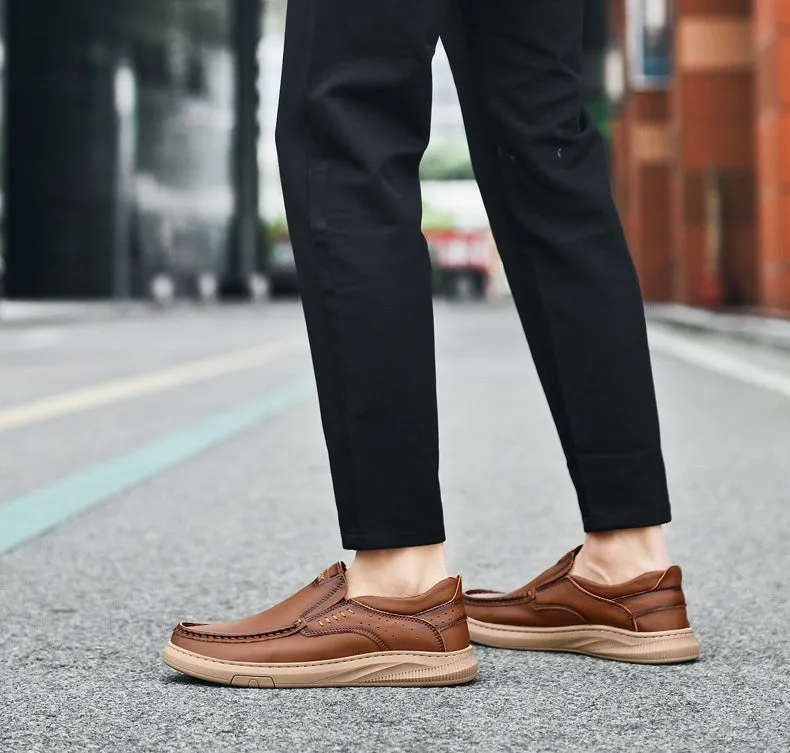 Mitchell Shoes Men's Comfortable Genuine Leather Orthopedic Loafers