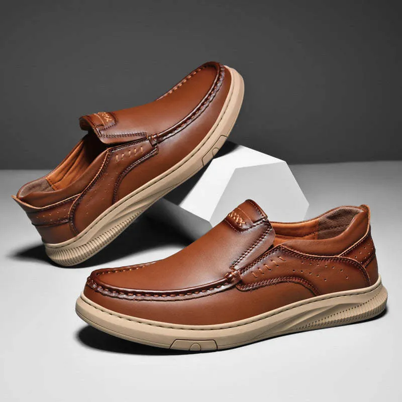 Mitchell Shoes Men's Comfortable Genuine Leather Orthopedic Loafers