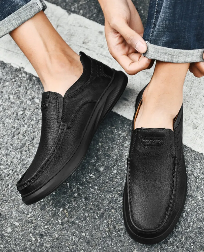 Mitchell Shoes Men's Comfortable Genuine Leather Orthopedic Loafers