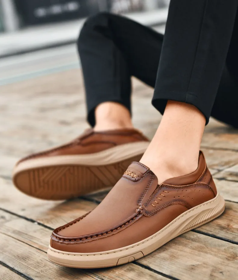 Mitchell Shoes Men's Comfortable Genuine Leather Orthopedic Loafers