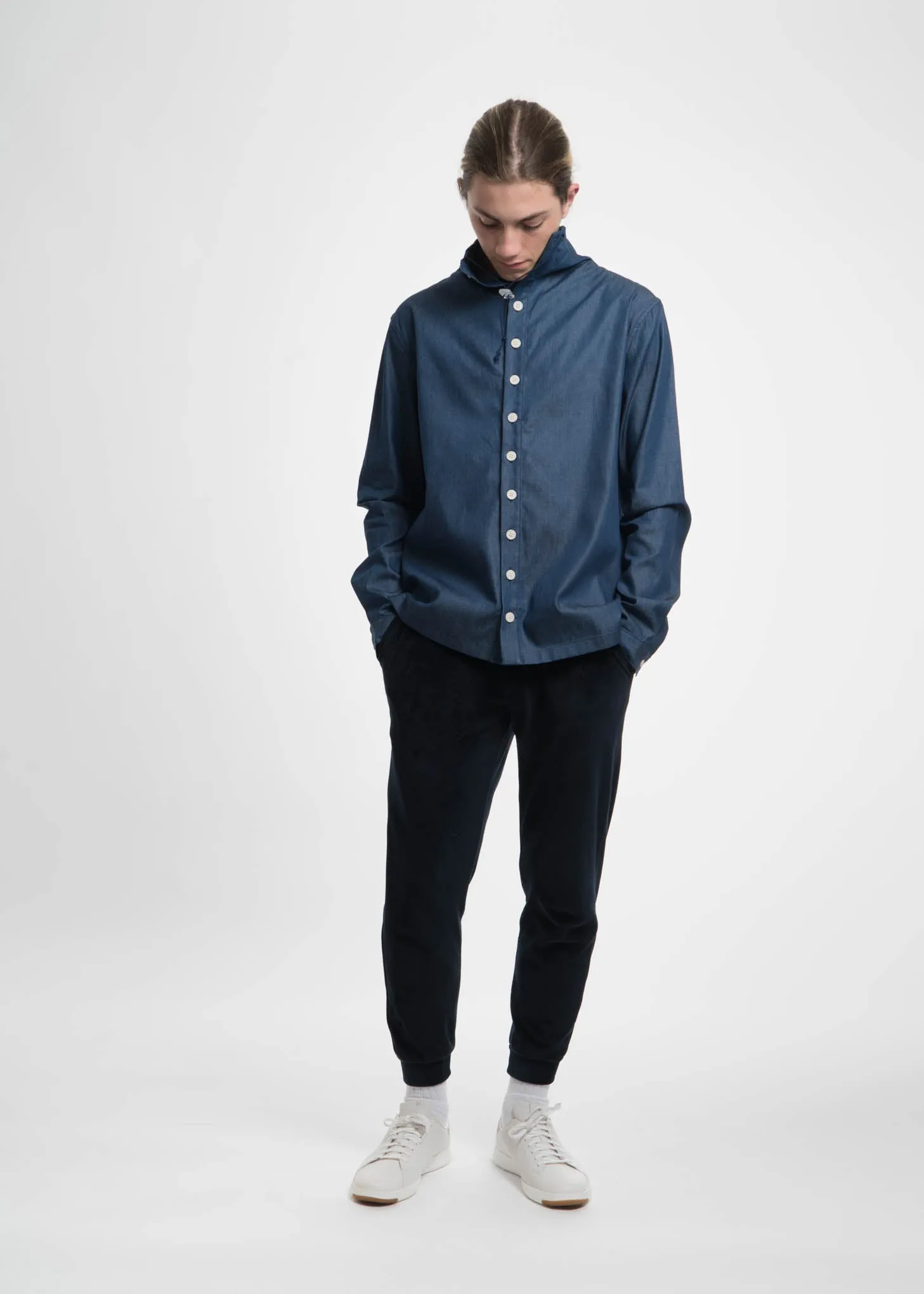 Navy Velour Jogging Pants