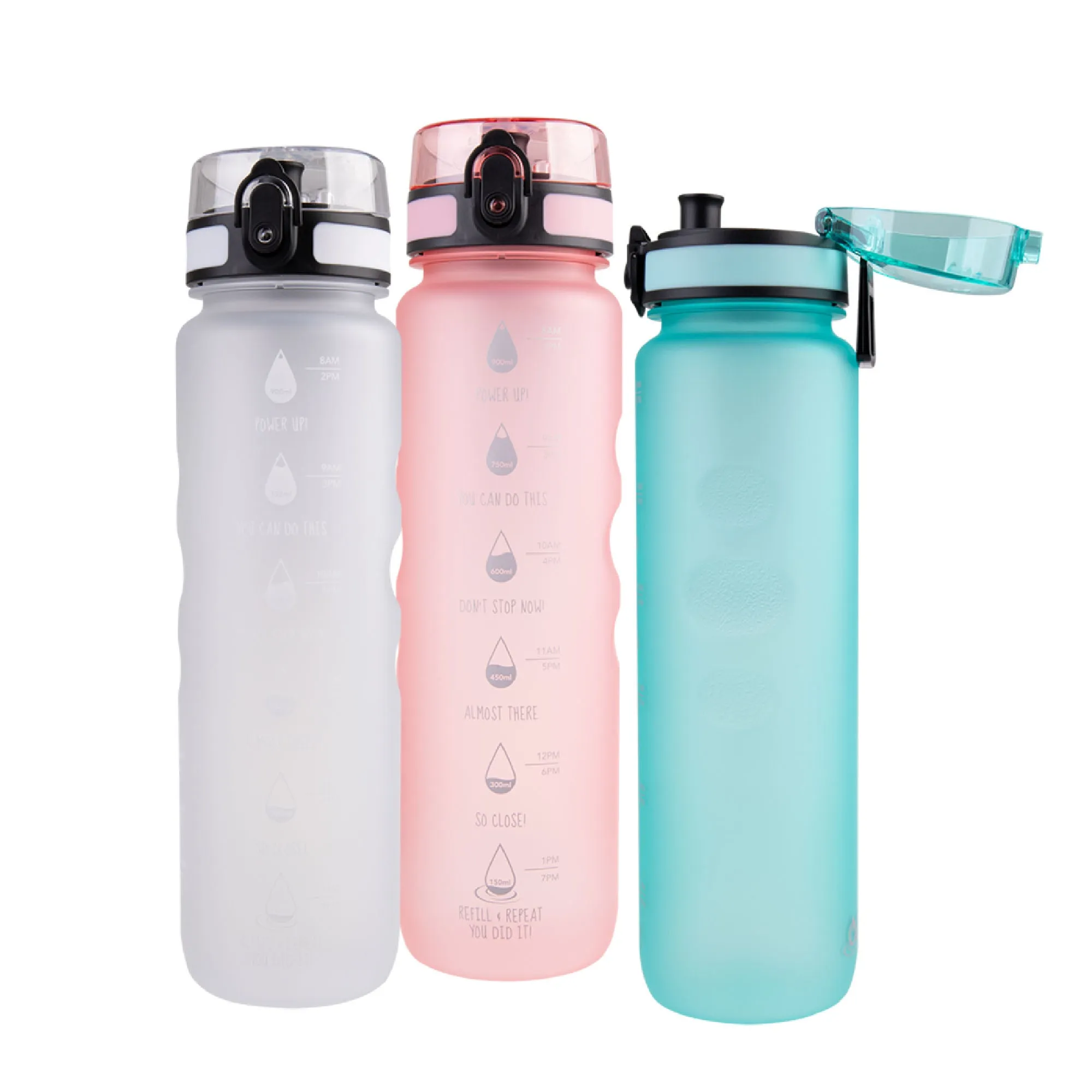Oasis Motivational Sports Bottle - 1L - Aqua