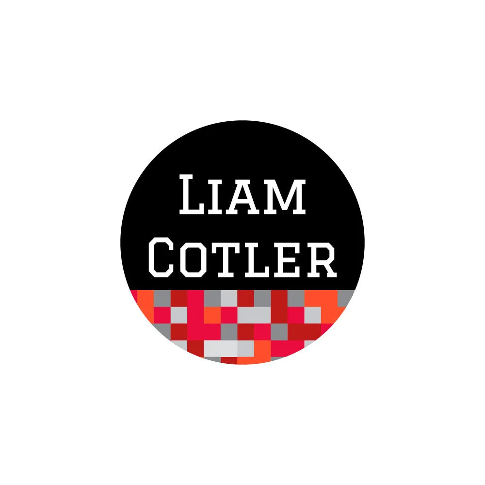 Pixels Iron-On Clothing Labels