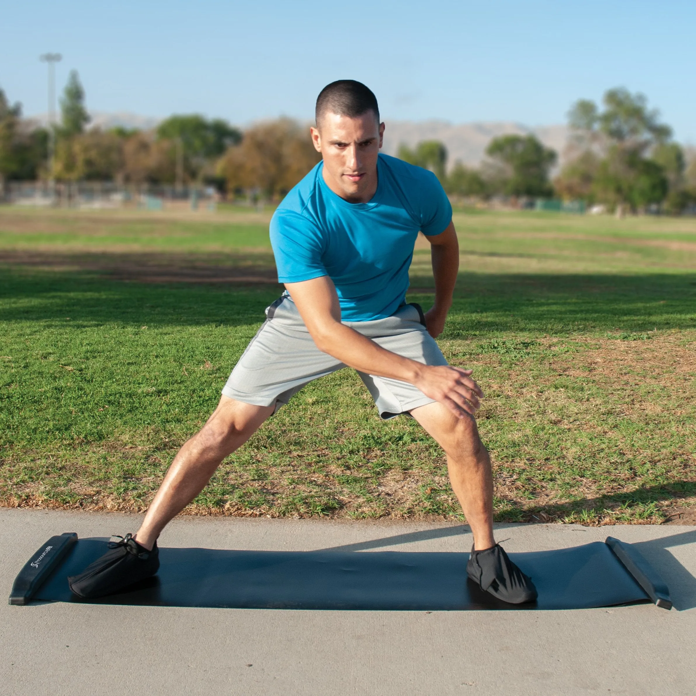 Slide Board Mat 6-ft with Booties & Carrying Bag for Exercise
