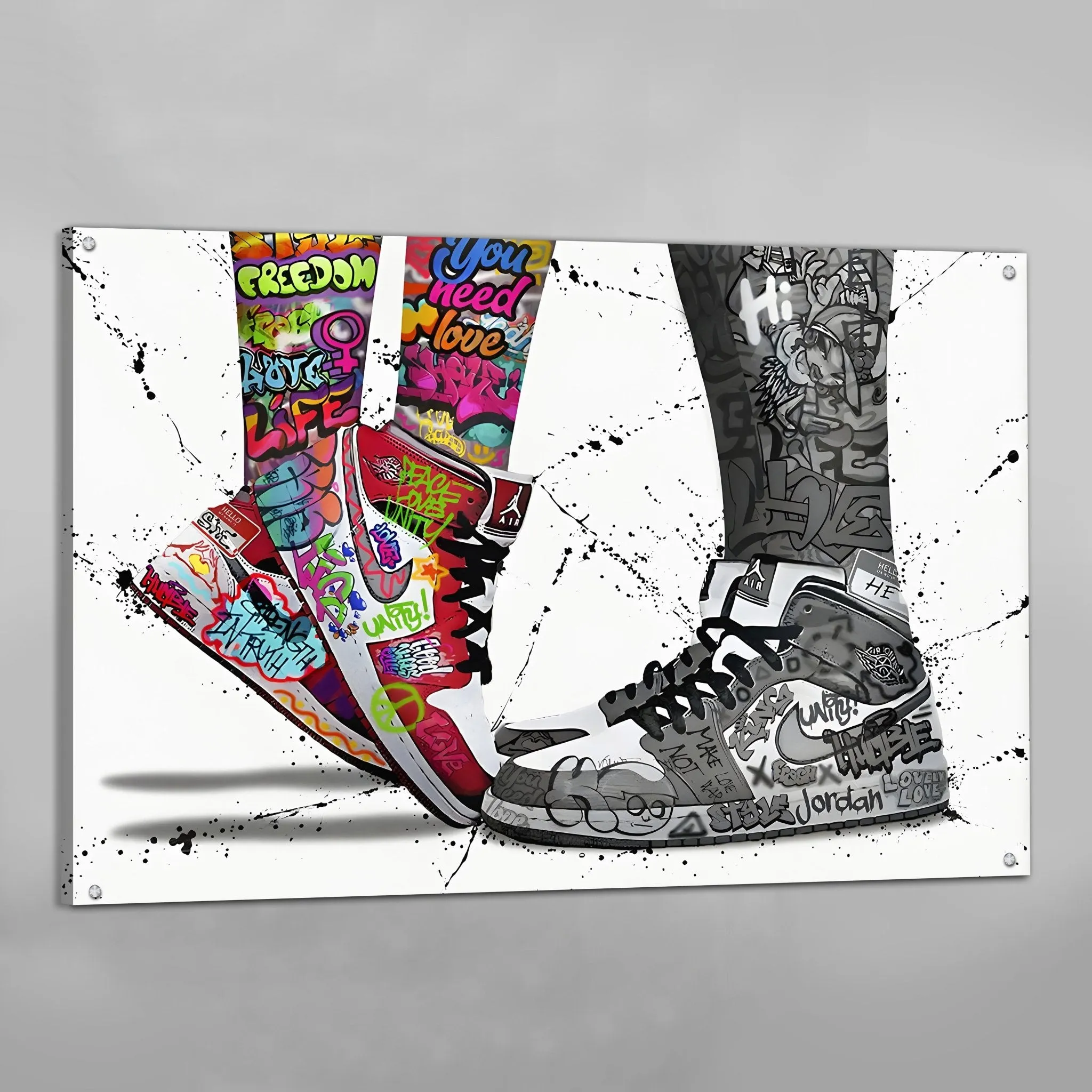 Sneakers Graffiti Wall Art